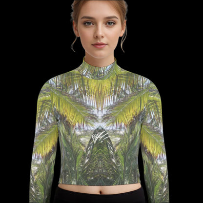 Palm Trees long sleeve crop