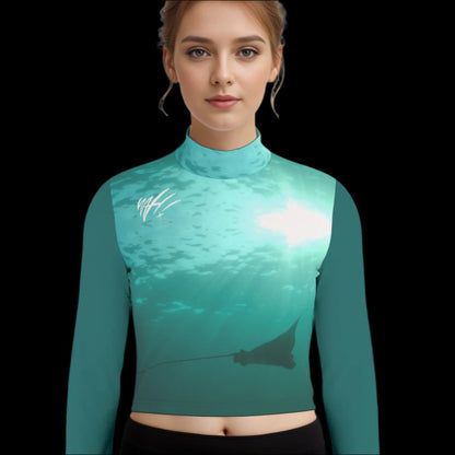 Liquid Sunshine long sleeve crop