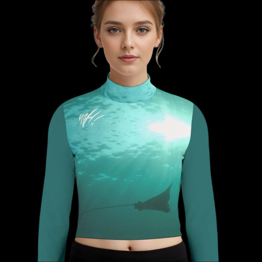 Liquid Sunshine long sleeve crop