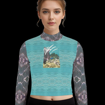 Reef Life long sleeve crop